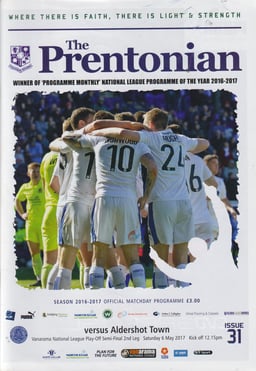 Tranmere Rovers v Aldershot Match Programme 2017-05-06